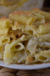 Greek Noodles are a rich and decadent macaroni and cheese recipe that is sure to be at hit at your house.  With butter, milk, heavy whipping cream and half and half, there's no doubt that this Greek Noodles with Cheese recipe is divine.