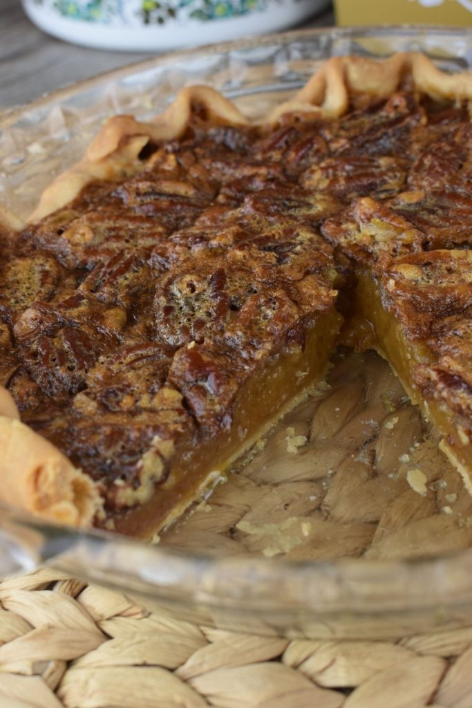 Every piece of this pecan pie is full of flavor with a crunchy topping.