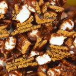 Indoor S'mores Bars are a no bake Golden Grahams S'mores Bars Recipe (with corn syrup).  If it's too cold for those traditional S'mores, whip up a batch of these easy s'mores treats with golden grahams.