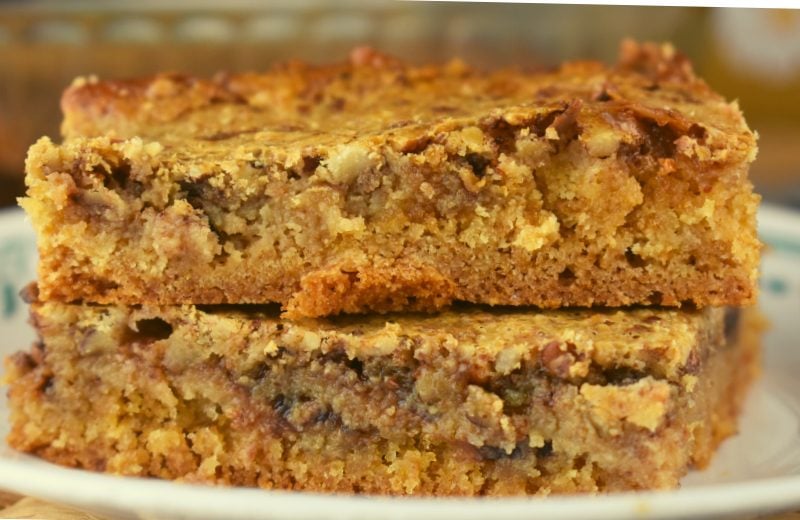 Pecan Bars with Toffee