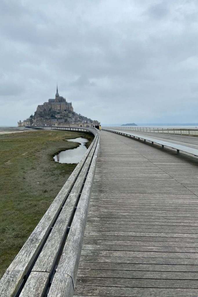 I recommend making the half mile walk on the bridge either to or from Mont St. Michel from the parking lot.