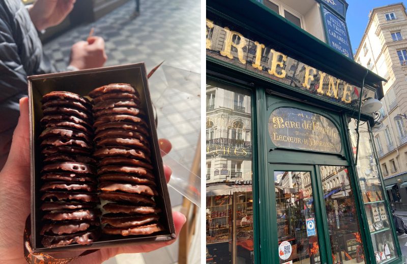When in Paris for 4 days, be sure to stop at chocolate shops for a sweet treat.