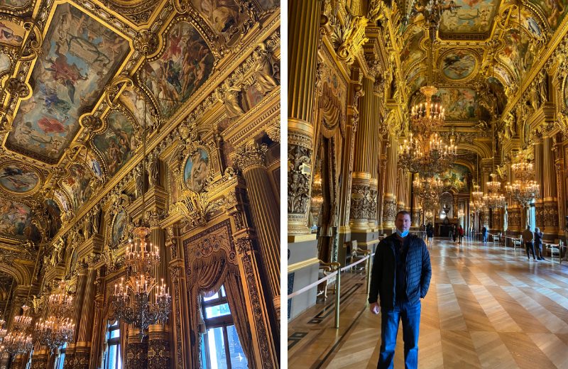 The Palais Garnier (Opera House) is epic glam and opulence.  If you don't have time o get out to Versailles while in France, it's worth it to pay the small fee to visit the Opera to get a feel how it might be to be of higher status back in the day.