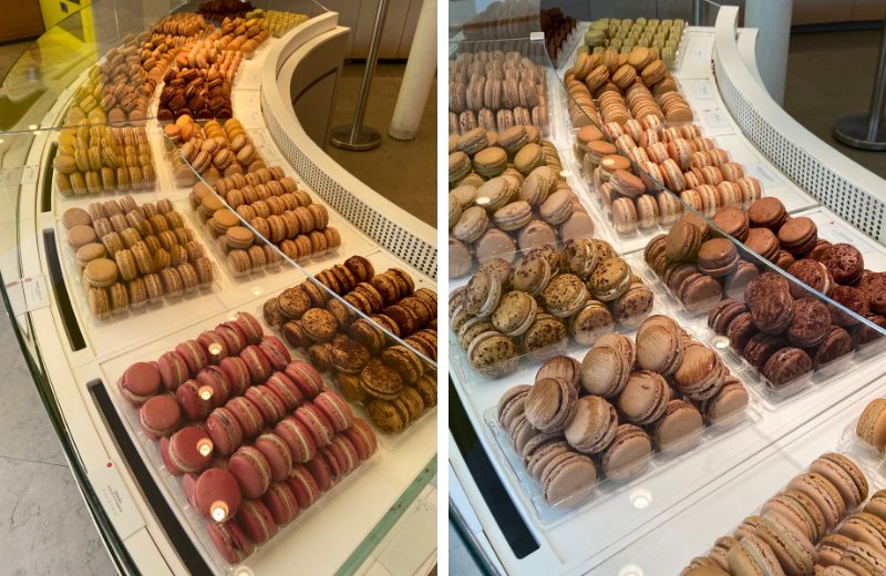 Display cases of French macarons are tempting to anyone that visits while in Paris.
