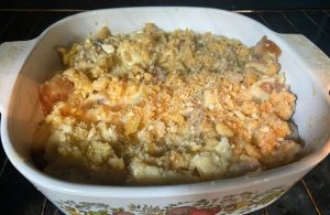 Chicken Noodle Soup Casserole is an old fashioned casserole made with canned chicken noodle soup. The ingredient list is simple, yet it becomes a rich, savory casserole perfect for dinner. 