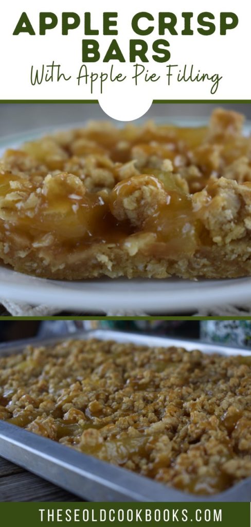 Caramel Apple Crisp Bars are a crowd-pleasing dessert fit to serve that crowd. Using apple pie filling and oats, you can easily make these apple crisp bars with a caramel topping. Serve as is or topped with vanilla ice cream.