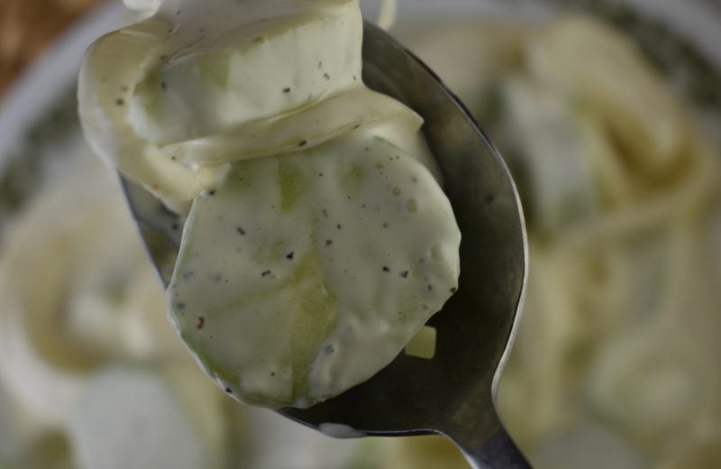 Old Fashioned Creamy Cucumber Salad – Creamy Cucumbers with Mayo Recipe