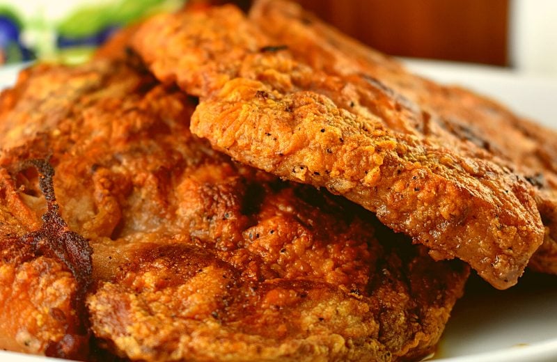 Fried Pork Chops is a old fashioned recipe using just flour; there's no egg or breadcrumbs needed.  Follow these easy instructions for how to make fried pork chops like grandma used to make.