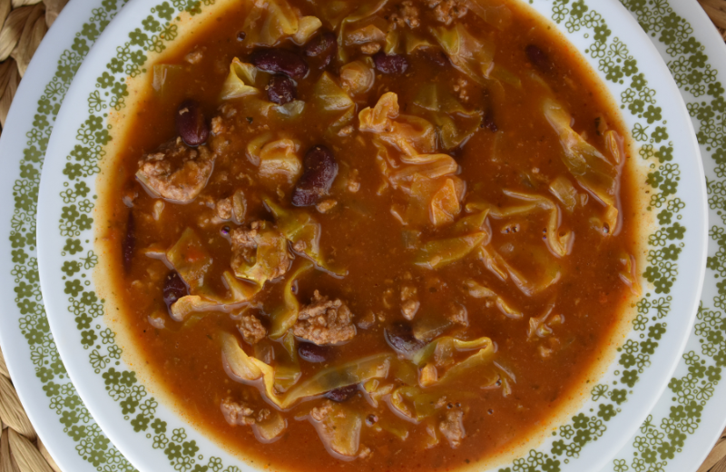 Cabbage and Ground Beef Soup – Cabbage Soup With Hamburger and Kidney Beans