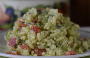 Here is a great, quick and easy recipe for a rice salad dish. It can be a great addition to any family meal or party, especially in the hot summer months.