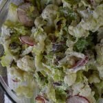 This cauliflower salad, packed with chopped bacon and crunchy cauliflower and radish, is an easy side dish that is perfect for any picnic, potluck or party.