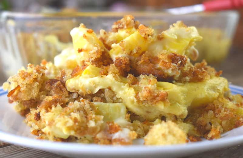Yellow Squash Casserole using Stuffing Mix is one of those recipes that's perfect for both using up summer squash in the summer months or accompanying your holiday table at Thanksgiving or Christmas.  