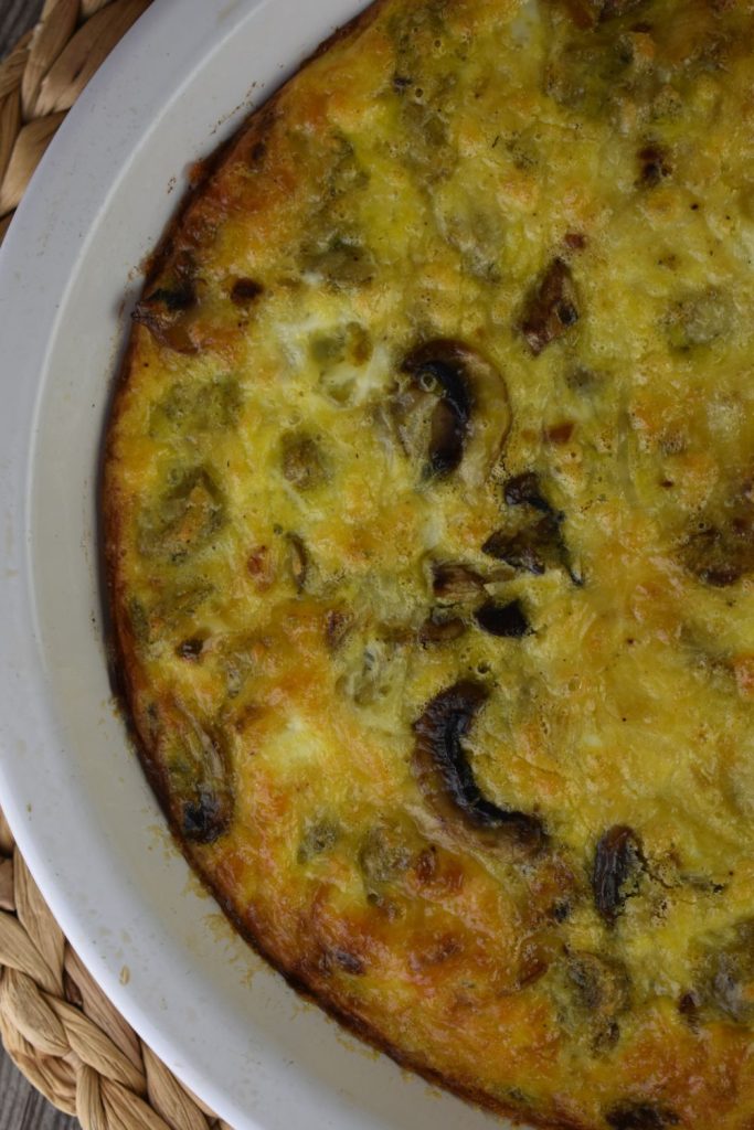 This article provides instructions on how to make a crustless quiche with a variety of flavor options, including Bacon, Mushroom, Asparagus, and Spinach. 