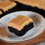 peanut butter fudge brownie on a plate