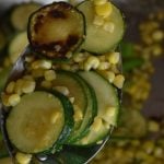 This easy old-fashioned zucchini and corn skillet is a quick 10-minute side dish made with garden zucchini, sweet corn, and peppers.